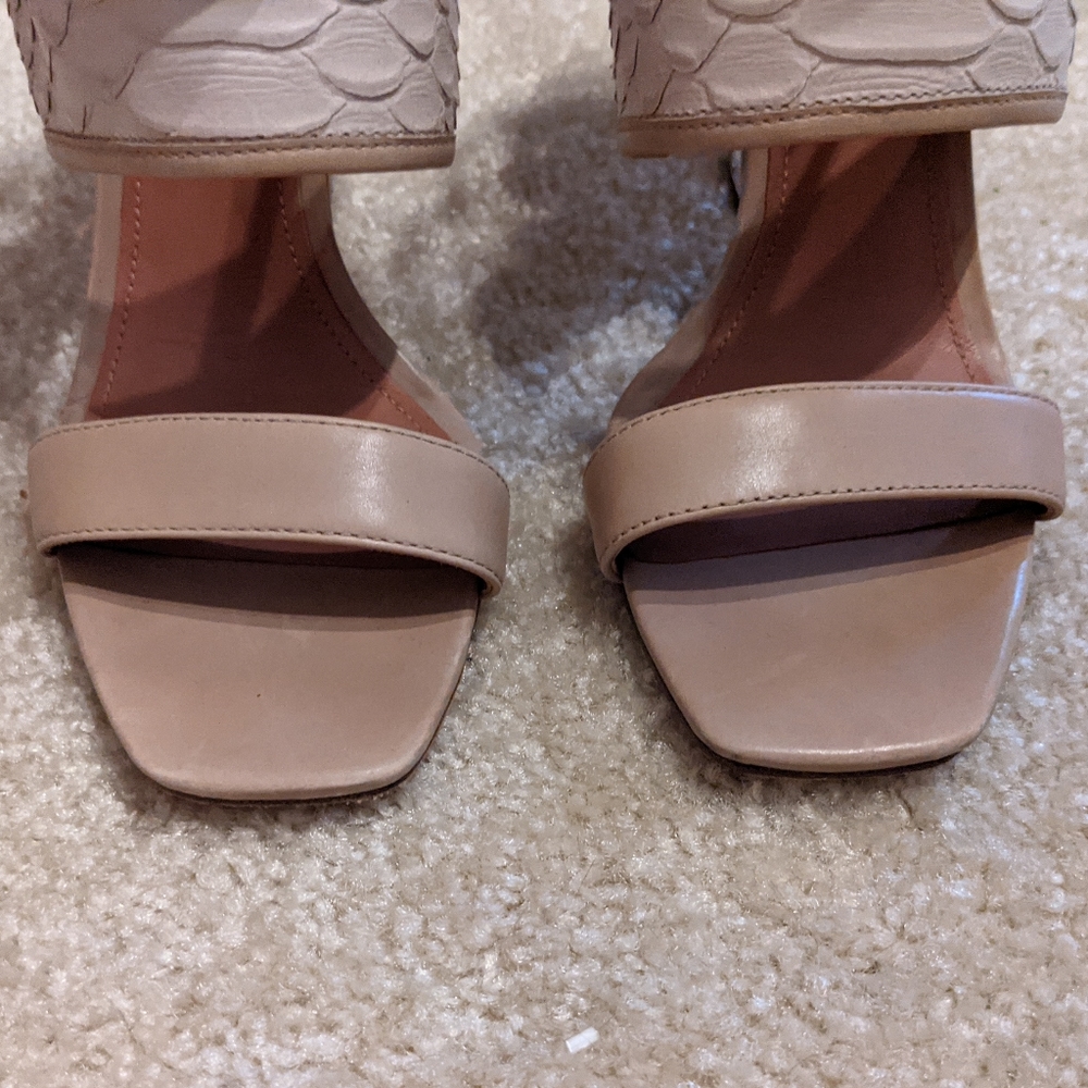 Sigerson Morrison Python Velcro Strap Heel - image 4